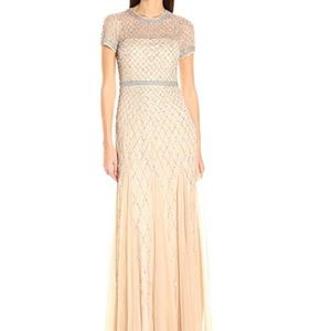 Adrianna Papell Women's Beaded Mesh Dress